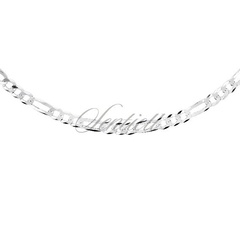 Łańcuszek diamentowany figaro ogniwa płaskie pr. 925 ø 0100 waga od 10,5g