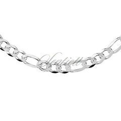 Łańcuszek diamentowany męski figaro płaskie pr. 925 ø 0180 waga od 27,9g