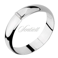 Srebrna bransoletka bangle dmuchana pr.925 okrągła szerokość 12,2mm