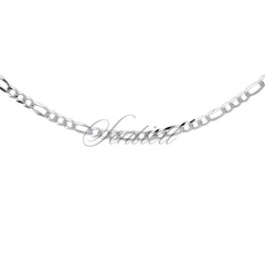 Łańcuszek diamentowany figaro płaskie pr. 925 ø 080 rodowany