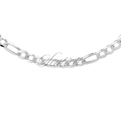 Łańcuszek męski diamentowany figaro płaskie pr. 925 ø 0150