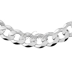 Męski łańcuszek srebrny pancerka diamentowana płaska pr. 925