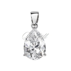 Zawieszka srebrna pr.925 cyrkonia łezka 10 x 12mm