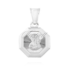 Srebrny pr.925 medalik matka boska częstochowska symetryczny