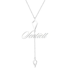 Srebrny naszyjnik pr.925 diament na łańcuszku