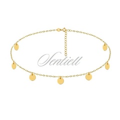 Srebrny naszyjnik pr.925 choker z kółeczkami - pozłacany