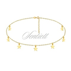 Srebrny naszyjnik pr.925 choker z gwiazdkami, pozłacany