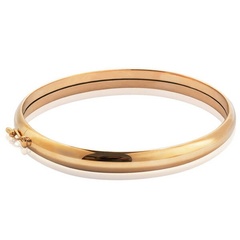 Bransoletka bangle złota okrągła sztywna 
