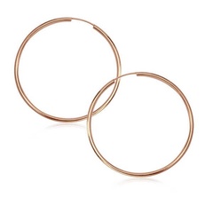 Staviori kolczyki duże koła żółte złoto 0,585. średnica 44 mm.   