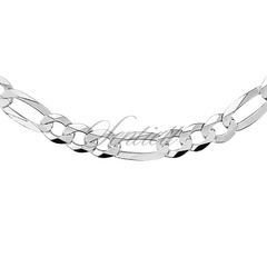 Męski łańcuszek diamentowany figaro płaskie pr. 925 ø 0200 rodowany