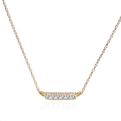 Staviori naszyjnik 43cm. 6 diamentów, szlif brylantowy, masa 0,06 ct., barwa h, czystość si1-si2. żółte złoto 0,585. szerokość 12 mm. wysokość 1,2 mm. grubość 1 mm.  długość regulowana 40cm lub 43cm.  