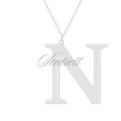 Srebrny naszyjnik pr.925 literka n
