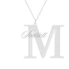 Srebrny naszyjnik pr.925 literka m