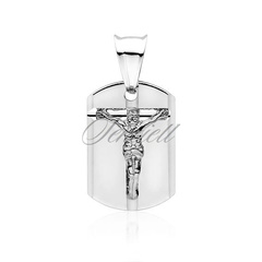 Srebrny medalik jezus na krzyżu,