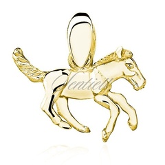 Srebrna pozłacana zawieszka pr.925 koń / konik