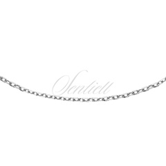 Łańcuszek srebrny 925 rolo diamentowany, rodowany