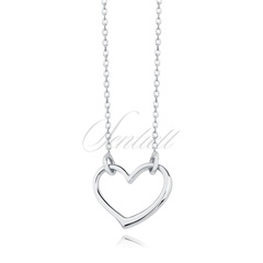 Srebrny naszyjnik choker pr.925 z sercem