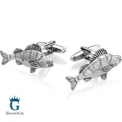 Spinki do mankietów x2 ryba okoń