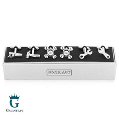 Zestaw spinek do mankietów na prezent dla majsterkowicza 