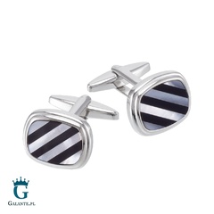 Spinki do mankietów onyks i masa perłowa sd-2004