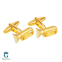 Spinki do mankietów złota tuba x2 aj134
