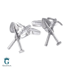 Górnicze spinki do mankietów kilof i łopata x2 wcl035