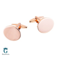 Srebrne spinki do mankietów w kolorze różowego złota