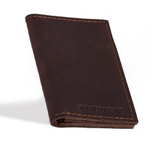 Skórzany cienki portfel slim wallet brodrene sw-03
