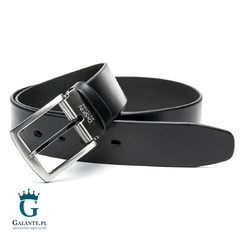 Czarny pasek skórzany casual jeans miguel bellido 4750-40-5925-13