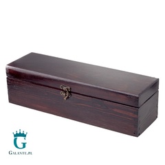 Kuferek drewniany lakierowany palisander 37x11x11 cm z możliwością graweru