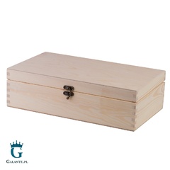 Kuferek drewniany naturalny 37x21x11 cm z możliwością graweru