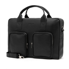 Czarna męska torba na laptop brødrene b22