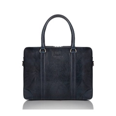 Cienka granatowa torba na laptop paolo peruzzi