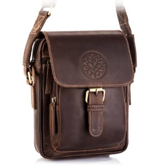 Skórzana męska saszetka tbg-ht-103 brąz