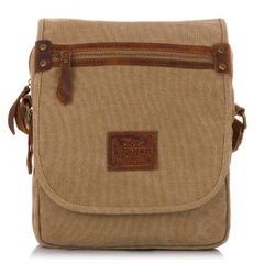 Listonoszka męska na ramię canvas 4556 brązowy