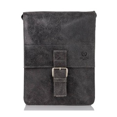 Szara skórzana listonoszka męska paolo peruzzi