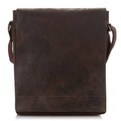 Brązowa vintage listonoszka męska na ramię