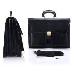 Elegancka męska skórzana teczka paolo peruzzi negro n02 brązowa