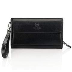 Czarna ekskluzywna męska saszetka do ręki firenze