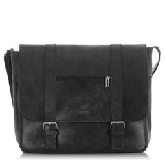 Elegancka czarna torba męska na laptop