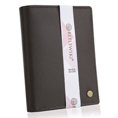 Skórzany brązowy męski portfel betlewski bpm-bh-575