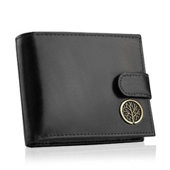 Skórzany męski czarny portfel betlewski rfid bpm-bf-63