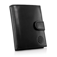 Stylowy czarny portfel męski betlewski rfid