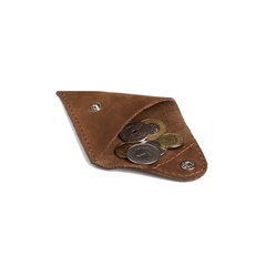 Jasno brązowa skórzana bilonówka brødrene cw01