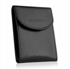Skórzane etui na dokumenty bez-03 czarne