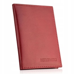 Skórzane etui na dokumenty betlewski bez-04 czerwone