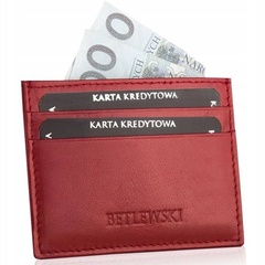 Etui na wizytówki betlewski bez-08 czerwony