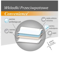Wkładki przeciwpotowe do koszuli 60 sztuk