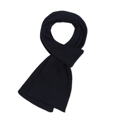 Granatowy męski szalik na zimę z wełny merino