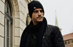 Ciemnoszara czapka męska zimowa beanie pamami